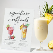 Strand Mocktails Aardbei Daiquiri Piña Colada Reclamebord Met Voetstuk