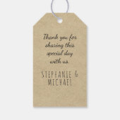 Strand Modern Eenvoudig Kraft Groen Blad Bruiloft Cadeaulabel (Achterkant)