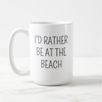 STRAND mok Cadeau Idee Ik was liever op het strand
