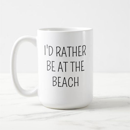 STRAND mok Cadeau Idee Ik was liever op het strand (Links)