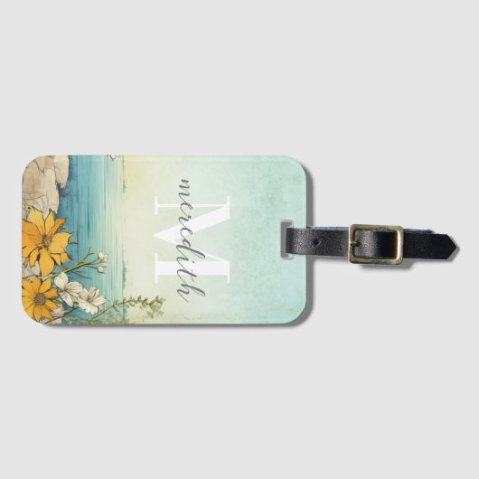  strand monogram bagagelabel (Voorkant (horizontaal))