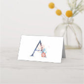 Strand Monogram bruiloft Plaatskaartje (Achterkant)