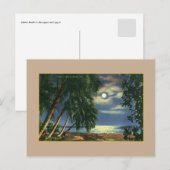 strand Moonlight uitzicht Miami Beach Briefkaart (Voorkant / Achterkant)