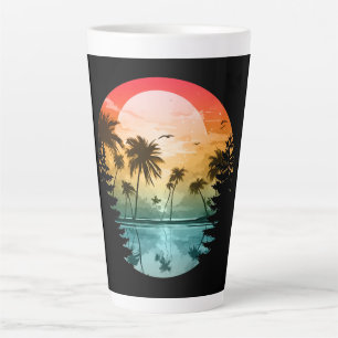 Strand natuur landschap zomer vakantie cadeau latte mok