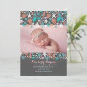 Strand Nautcial Pasgeboren Baby Foto Geboorte Aankondiging (Staand voorkant)