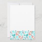 Strand Nautcial Pasgeboren Baby Foto Geboorte Aankondiging (Achterkant)