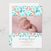 Strand Nautcial Pasgeboren Baby Foto Geboorte Aankondiging (Voorkant / Achterkant)