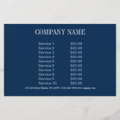 strand nautisch oceaan aquarel blauw marmer flyer (Achterkant)