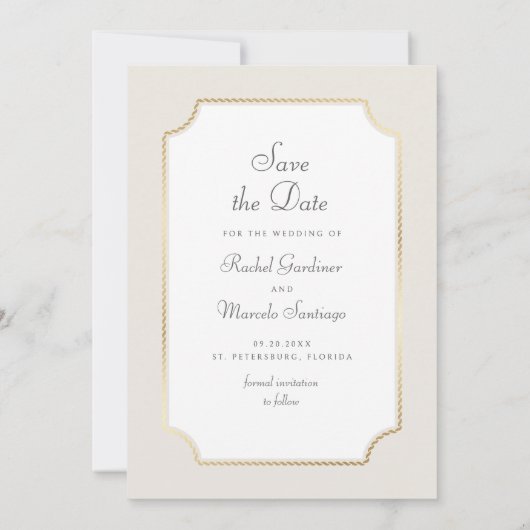 Strand Nautisch Touw Trouwen Save the Date (Achterkant)