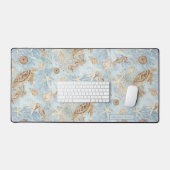 Strand Nautisch Zee Schildpad Zeepaardje Zeesterre Bureaumat (Keyboard & Muis)