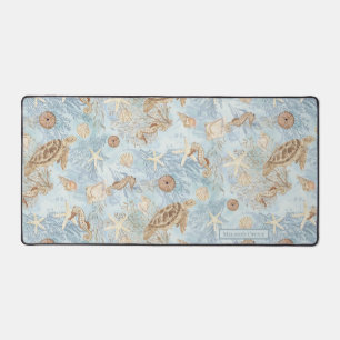 Strand Nautisch Zee Schildpad Zeepaardje Zeesterre Bureaumat