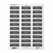 Strand nautische krijtbord bruiloft etiket (Full Sheet)
