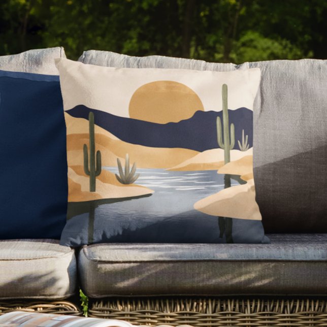 Strand Nautische Woestijn Zuidwest Patio Pool Buitenkussen (Creator heeft geüpload)