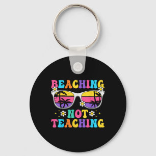 Strand Niet Leren Grappige Zomer Leraar Strand V Sleutelhanger