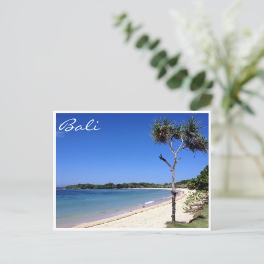 strand nusa dua bali briefkaart (Staand voorkant)