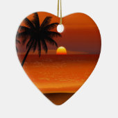 strand oahu hawaii noordshore briefkaart cera keramisch ornament (Rechts)