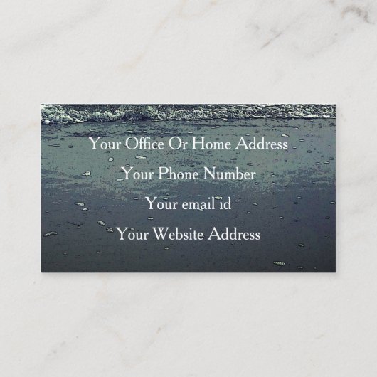 Strand Oceaan Artistiek Elegant Tropisch Paradijs Visitekaartje (Achterkant)