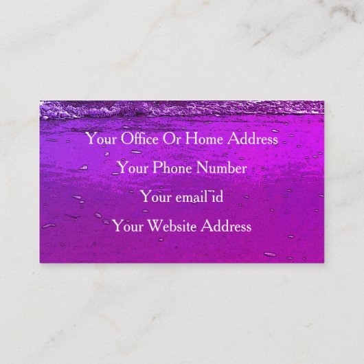 Strand Oceaan Artistiek Roze Tropisch Paradijs 202 Visitekaartje (Achterkant)