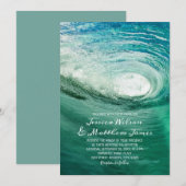 Strand Oceaan Bestemming Surfen Nautische bruiloft Kaart (Voorkant / Achterkant)