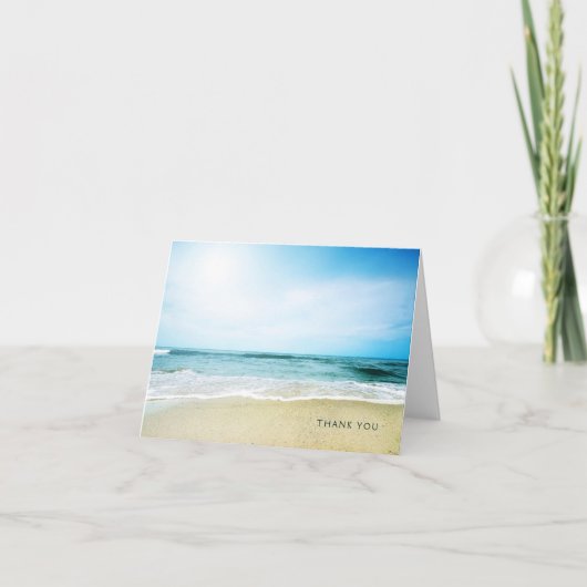 Strand Oceaan Blank Bedankkaart (Voorkant)
