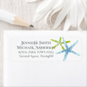 Strand Oceaan Bruiloft Retouradres Zeedieren Etiket (Insitu)