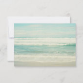 Strand Oceaan bruiloft RSVP Kaartje (Achterkant)