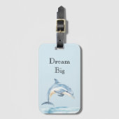 Strand Oceaan Dolfijn Bagagelabel (Voorkant (verticaal))