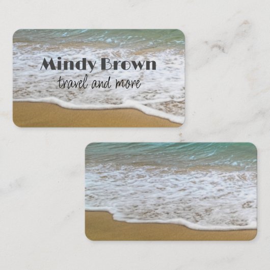 strand oceaan en natuur, op maat van dubbelzijdig visitekaartje (Voorkant / Achterkant)
