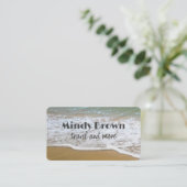 strand oceaan en natuur, op maat van dubbelzijdig visitekaartje (Staand voorkant)