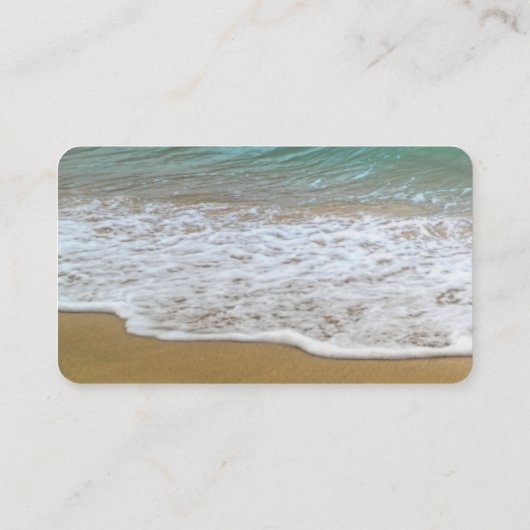 strand oceaan en natuur, op maat van dubbelzijdig visitekaartje (Achterkant)
