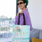 Strand Oceaan Flamingo Sieraden Mooie Roze Tote Bag