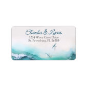 strand oceaan golven bruiloft etiket (Voorkant)