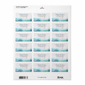 strand oceaan golven bruiloft etiket (Full Sheet)