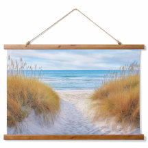 Strand Oceaan Grassen Zand Duinen Pad Kunst