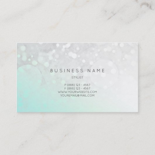 Strand Oceaan Gry Wit Grungy Ombre Wit VIP Visitekaartje (Achterkant)