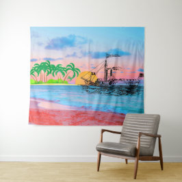 Strand & Oceaan Kustkunst - Beachside Painting Wandkleed