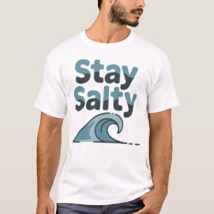 Strand Oceaan Lifestyle T-Shirt Ontwerp met 'Blijf