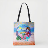 Strand oceaan palmen zand gepersonaliseerd Tas (Voorkant)