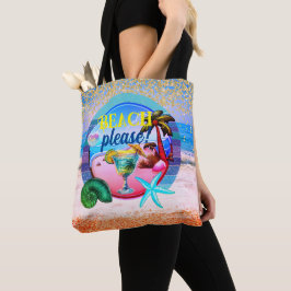 Strand oceaan palmen zand gepersonaliseerd Tas
