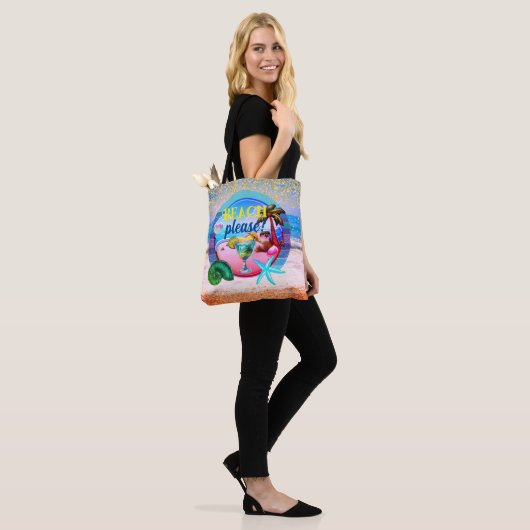 Strand oceaan palmen zand gepersonaliseerd Tas (Op model)