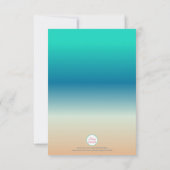 Strand Oceaan thema bedankkaart (Achterkant)