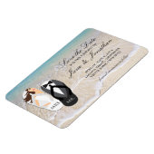 Strand Oceaan Tropische bruiloft Deluxe Save the D Magneet (Linkerzijde)