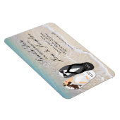 Strand Oceaan Tropische bruiloft Deluxe Save the D Magneet (Rechterzijde)