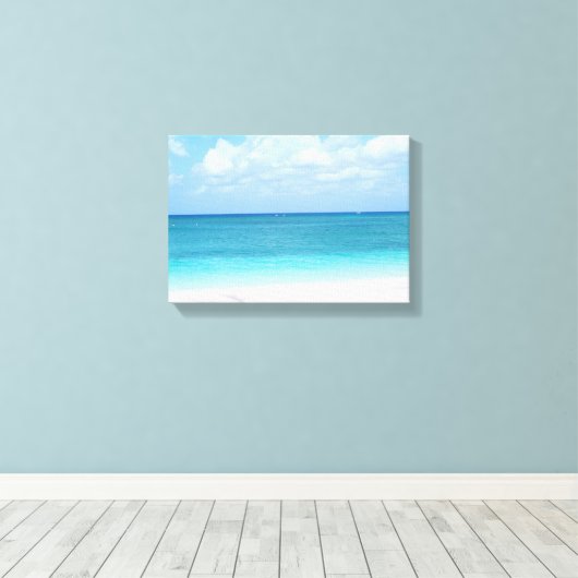 Strand Oceaan Uitzicht verpakt Canvas (Insitu (Houten vloer))