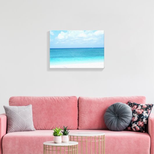 Strand Oceaan Uitzicht verpakt Canvas (Insitu (Woonkamer))