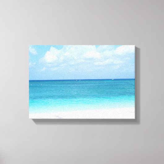 Strand Oceaan Uitzicht verpakt Canvas Afdruk (Voorkant)