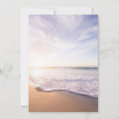 Strand Oceaan Viering van het Leven Begrafenis Kaart (Achterkant)