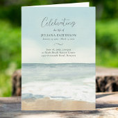 Strand Oceaan Viering van het Leven Foto Begrafeni Programma