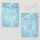 Strand Oceaan Water Handgemaakte Sieraden Oorbel D Visitekaartje (Voorkant / Achterkant)