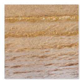 Strand Oceaan Waterpatronen Duidelijke Zanderige B Behang